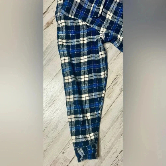 Orvis Flannel Shirt Adult XL Blue Plaid Button Long Sleeve - Picture 9 of 13